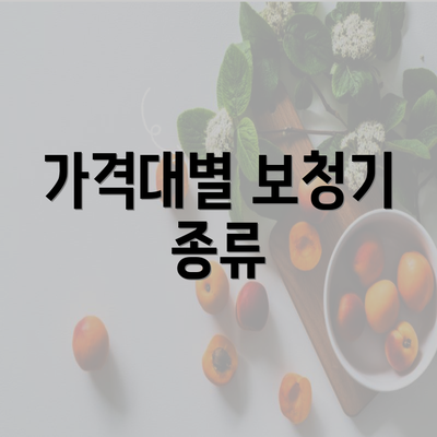 가격대별 보청기 종류