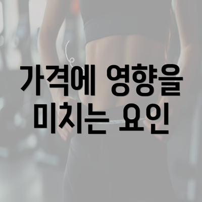 가격에 영향을 미치는 요인