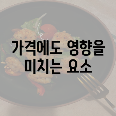 가격에도 영향을 미치는 요소