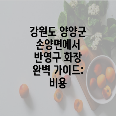 강원도 양양군 손양면에서 반영구 화장 완벽 가이드: 비용