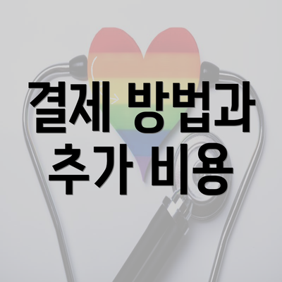 결제 방법과 추가 비용