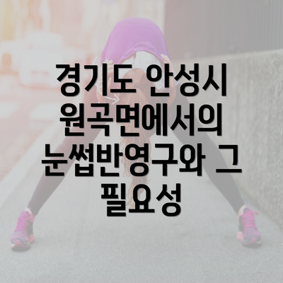 경기도 안성시 원곡면에서의 눈썹반영구와 그 필요성