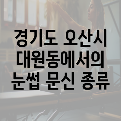 경기도 오산시 대원동에서의 눈썹 문신 종류