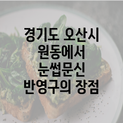 경기도 오산시 원동에서 눈썹문신 반영구의 장점