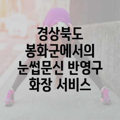 경상북도 봉화군에서의 눈썹문신 반영구 화장 서비스