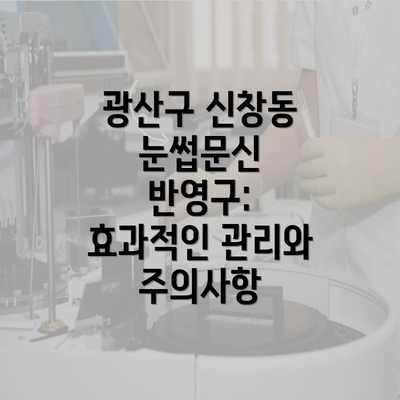 광산구 신창동 눈썹문신 반영구: 효과적인 관리와 주의사항