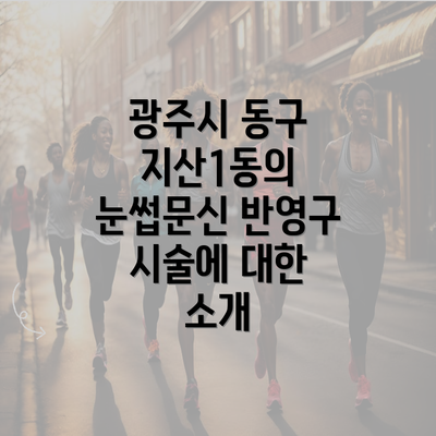 광주시 동구 지산1동의 눈썹문신 반영구 시술에 대한 소개