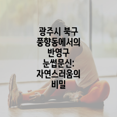 광주시 북구 풍향동에서의 반영구 눈썹문신: 자연스러움의 비밀