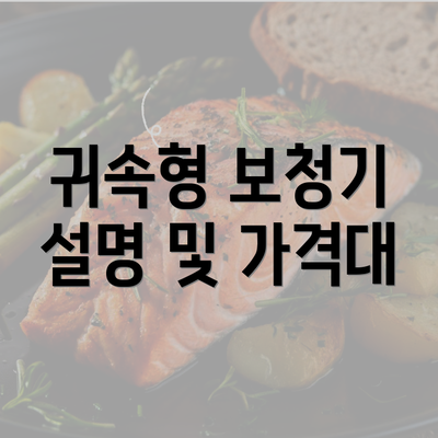 귀속형 보청기 설명 및 가격대