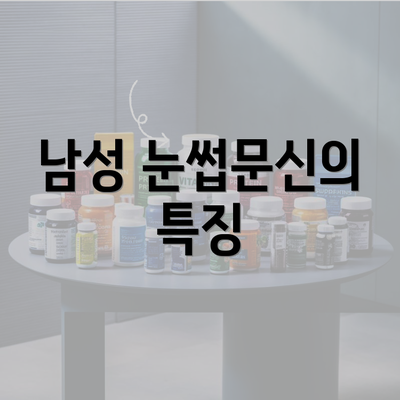 남성 눈썹문신의 특징