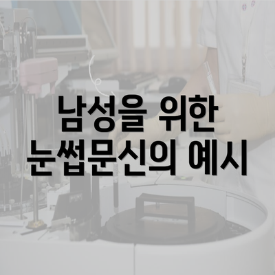 남성을 위한 눈썹문신의 예시