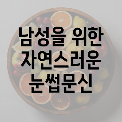 남성을 위한 자연스러운 눈썹문신