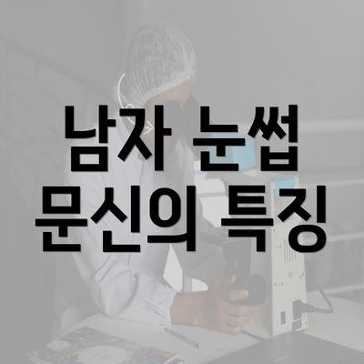 남자 눈썹 문신의 특징