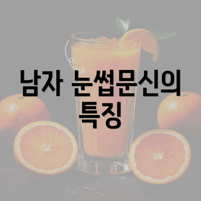 남자 눈썹문신의 특징