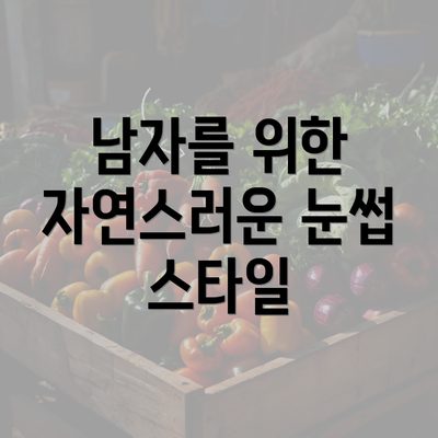 남자를 위한 자연스러운 눈썹 스타일