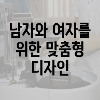 남자와 여자를 위한 맞춤형 디자인