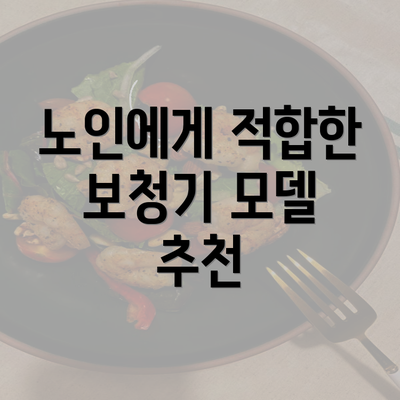 노인에게 적합한 보청기 모델 추천