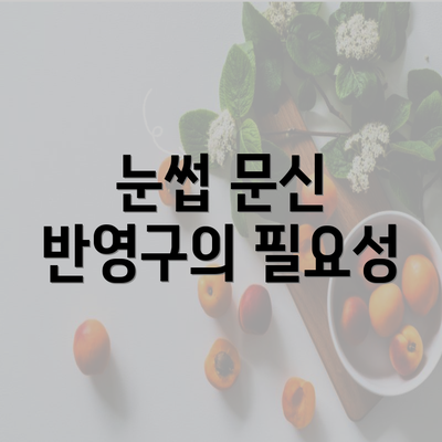 눈썹 문신 반영구의 필요성