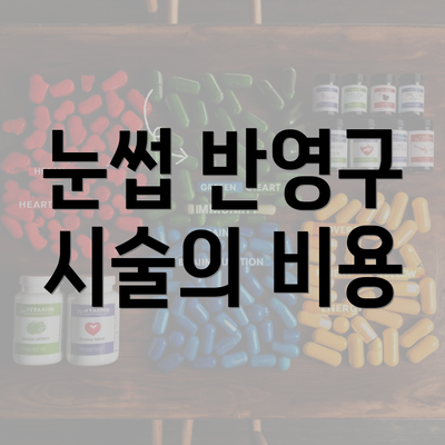 눈썹 반영구 시술의 비용