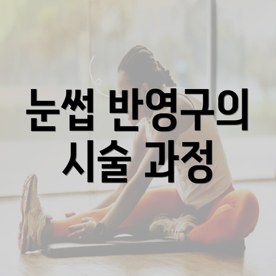 눈썹 반영구의 시술 과정