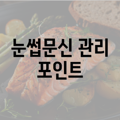 눈썹문신 관리 포인트