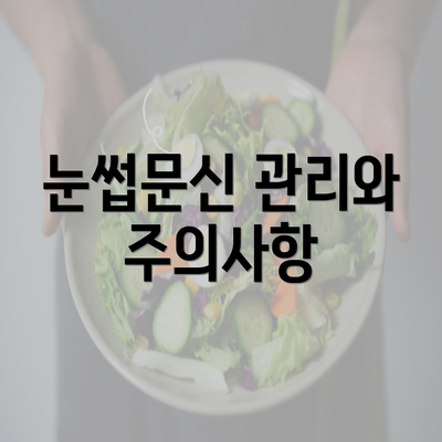 눈썹문신 관리와 주의사항