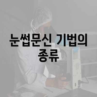 눈썹문신 기법의 종류