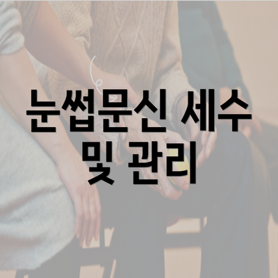 눈썹문신 세수 및 관리