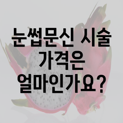 눈썹문신 시술 가격은 얼마인가요?