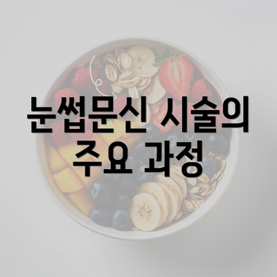 눈썹문신 시술의 주요 과정