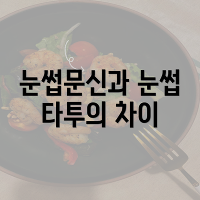 눈썹문신과 눈썹 타투의 차이