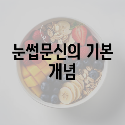 눈썹문신의 기본 개념