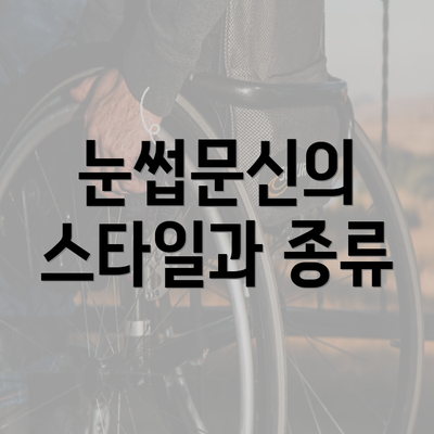 눈썹문신의 스타일과 종류