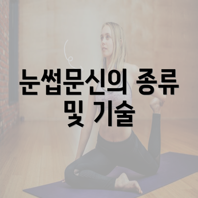 눈썹문신의 종류 및 기술