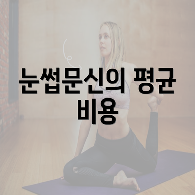 눈썹문신의 평균 비용