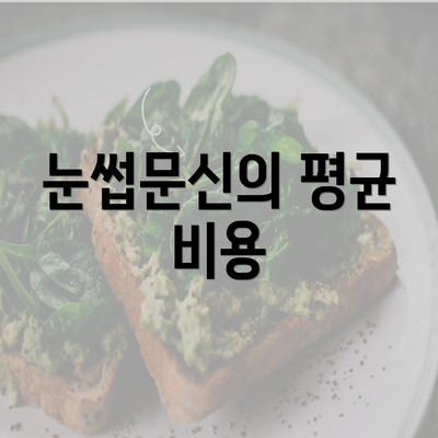 눈썹문신의 평균 비용