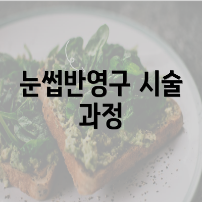 눈썹반영구 시술 과정