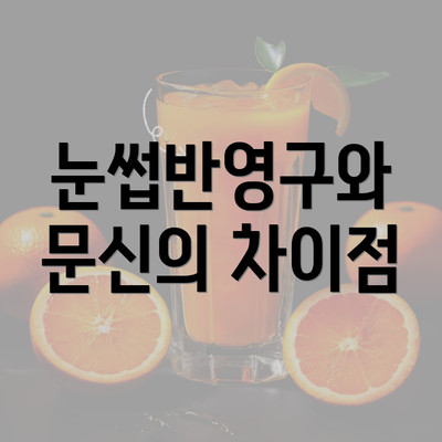 눈썹반영구와 문신의 차이점