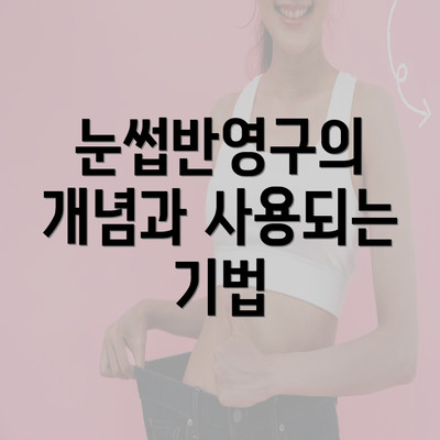 눈썹반영구의 개념과 사용되는 기법