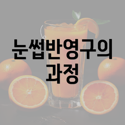 눈썹반영구의 과정