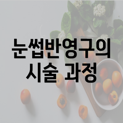 눈썹반영구의 시술 과정