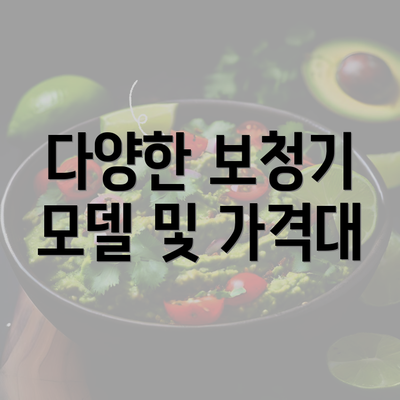 다양한 보청기 모델 및 가격대