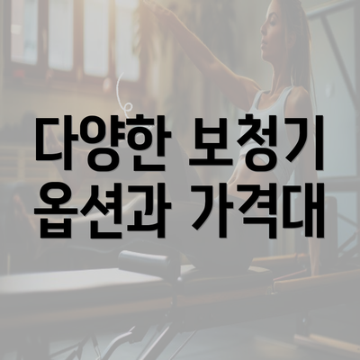 다양한 보청기 옵션과 가격대