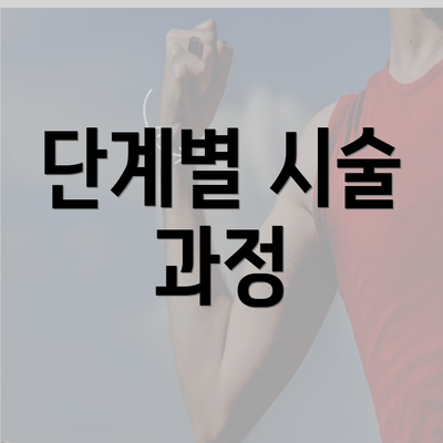 단계별 시술 과정