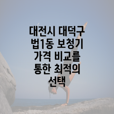 대전시 대덕구 법1동 보청기 가격 비교를 통한 최적의 선택