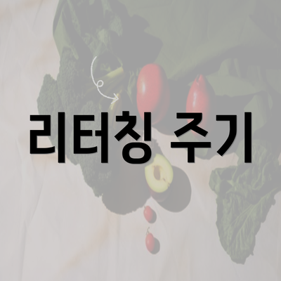 리터칭 주기