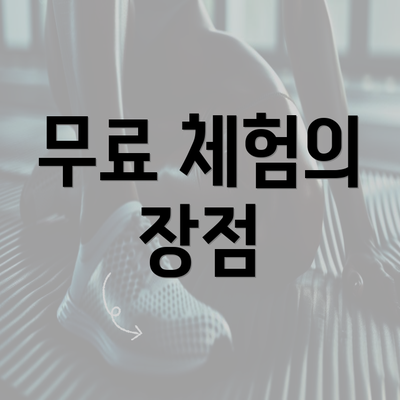 무료 체험의 장점