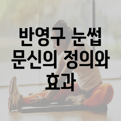 반영구 눈썹 문신의 정의와 효과