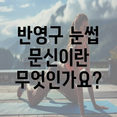 반영구 눈썹 문신이란 무엇인가요?