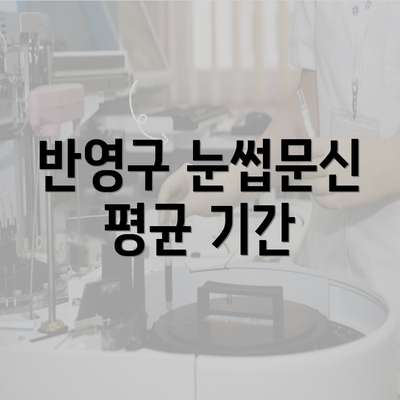 반영구 눈썹문신 평균 기간